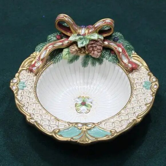 Fitz & Floyd Florentine Christmas Small Bowl - Picture 1 of 1